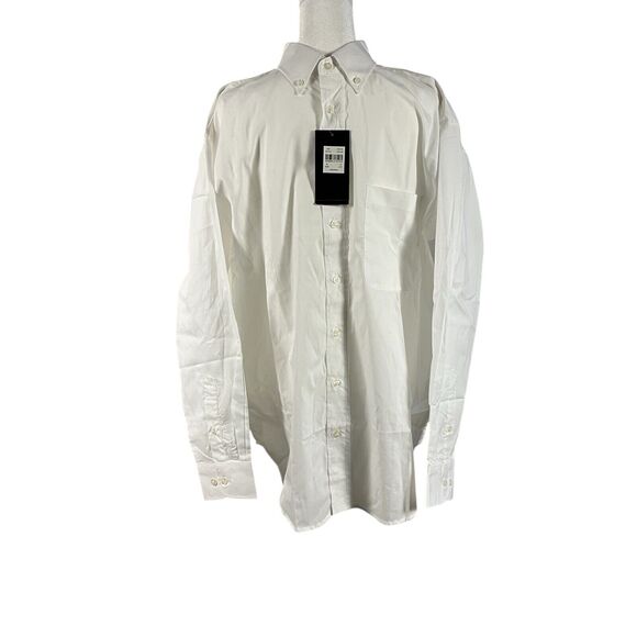 River's‎ End Men’s M White Oxford Button Up Dress Shirt Clean Crisp Preppy NWT - Picture 1 of 6